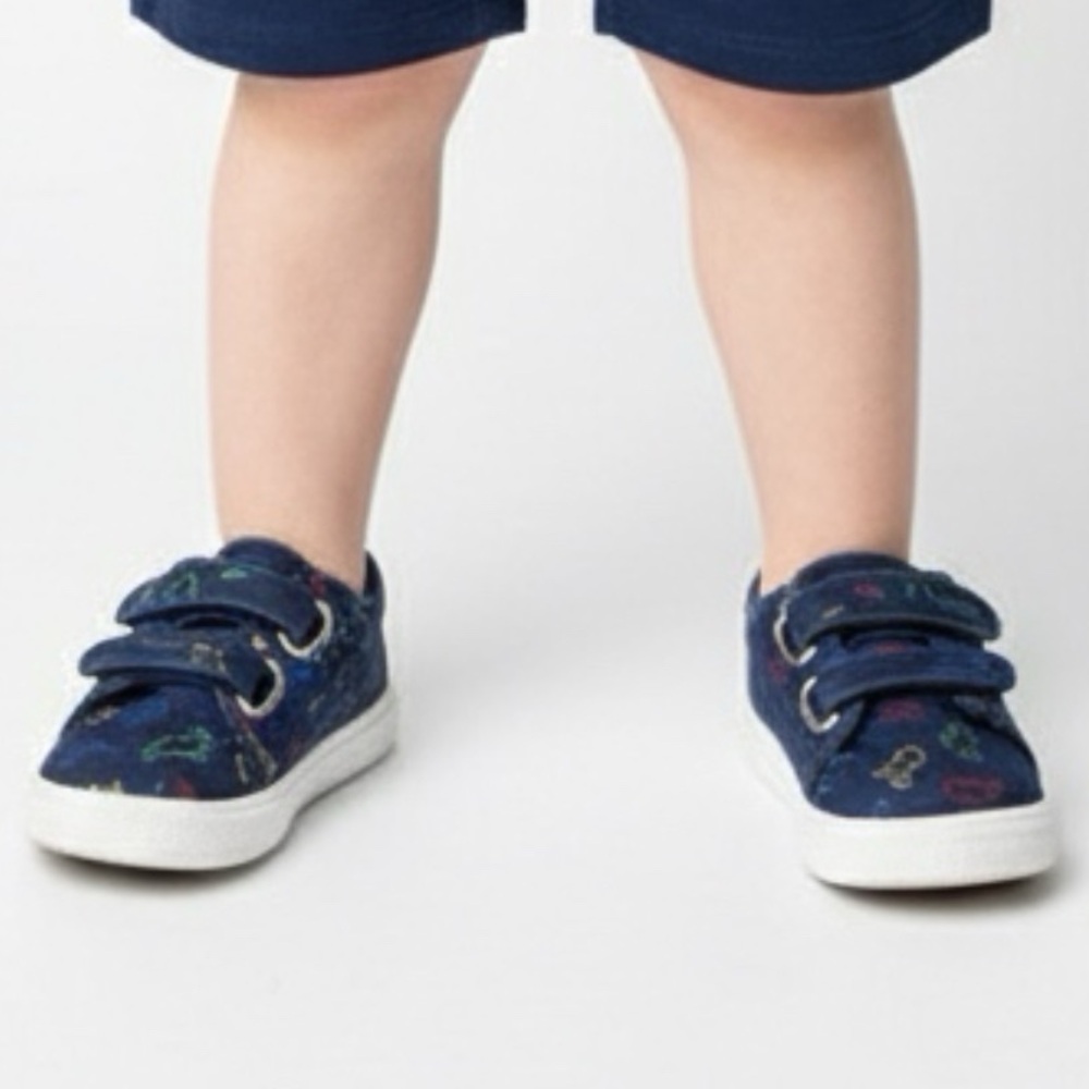 BELLAMI Kids Navy Dinosaur patterned Sneakers